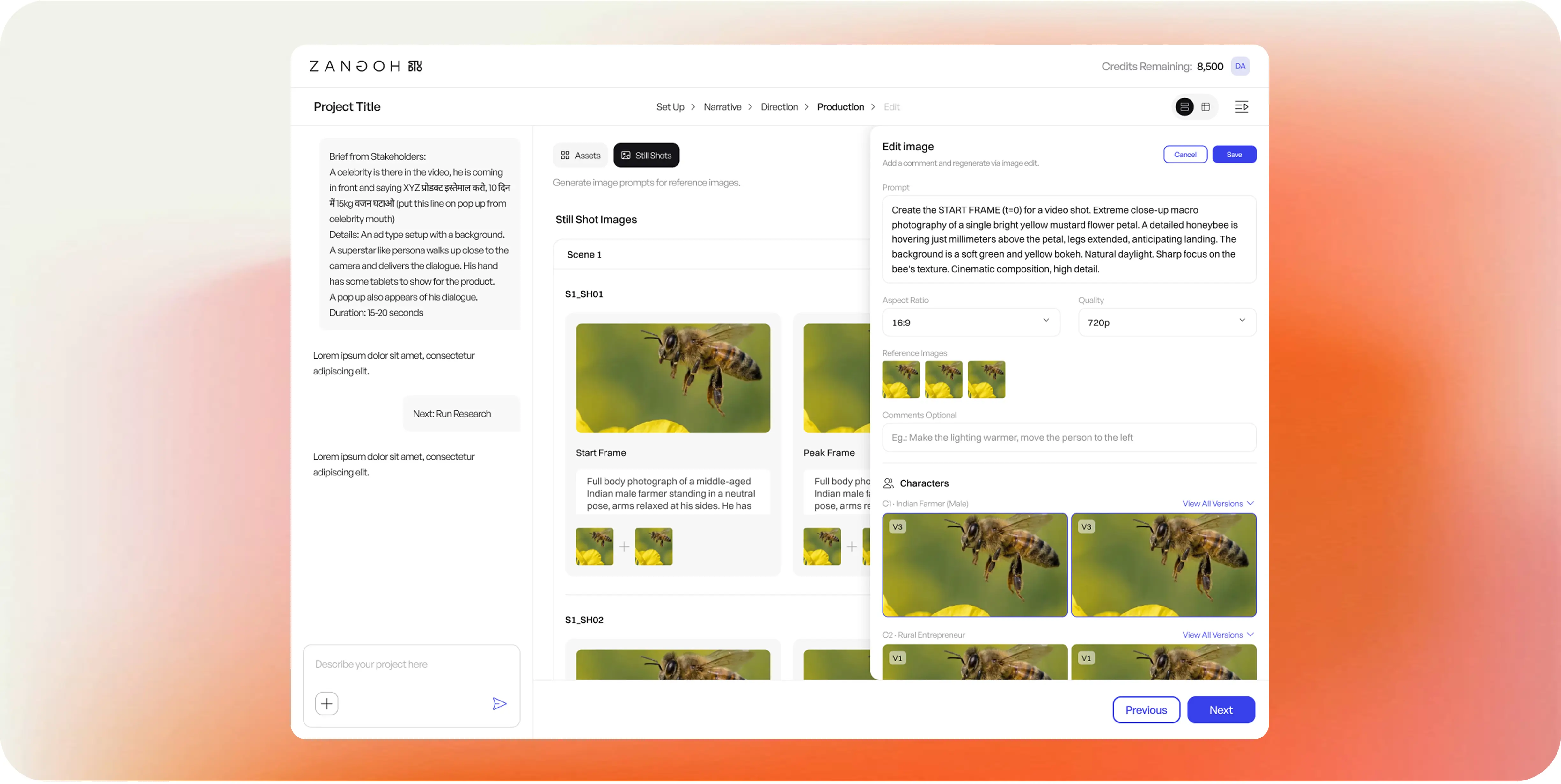 Zangoh Studio workspace application interface