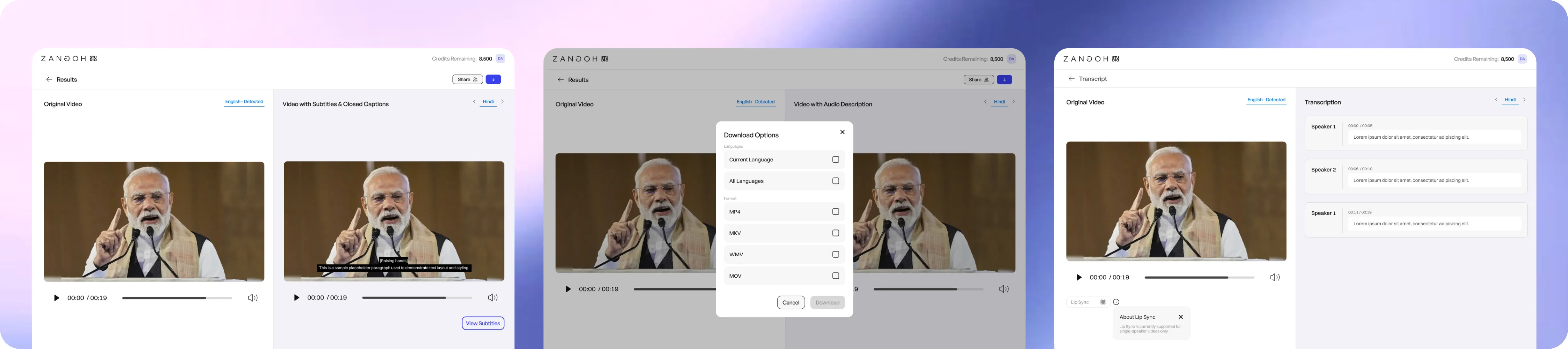 Zangoh Accessibility editor workflow dashboard