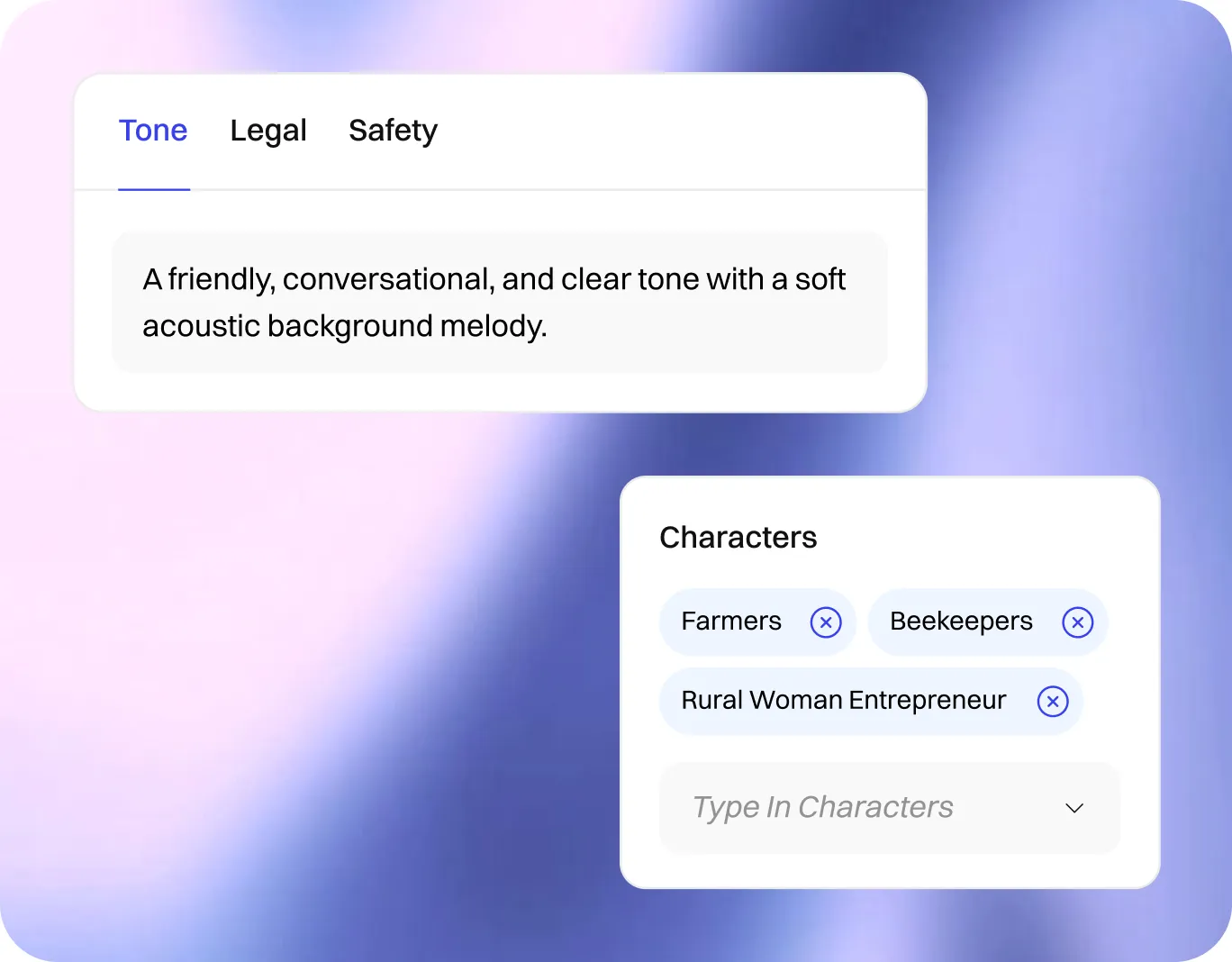 Project Intelligence briefing interface mockup