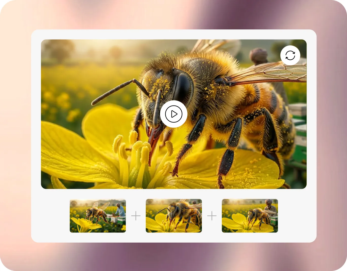 Video clip generation tool panel mockup